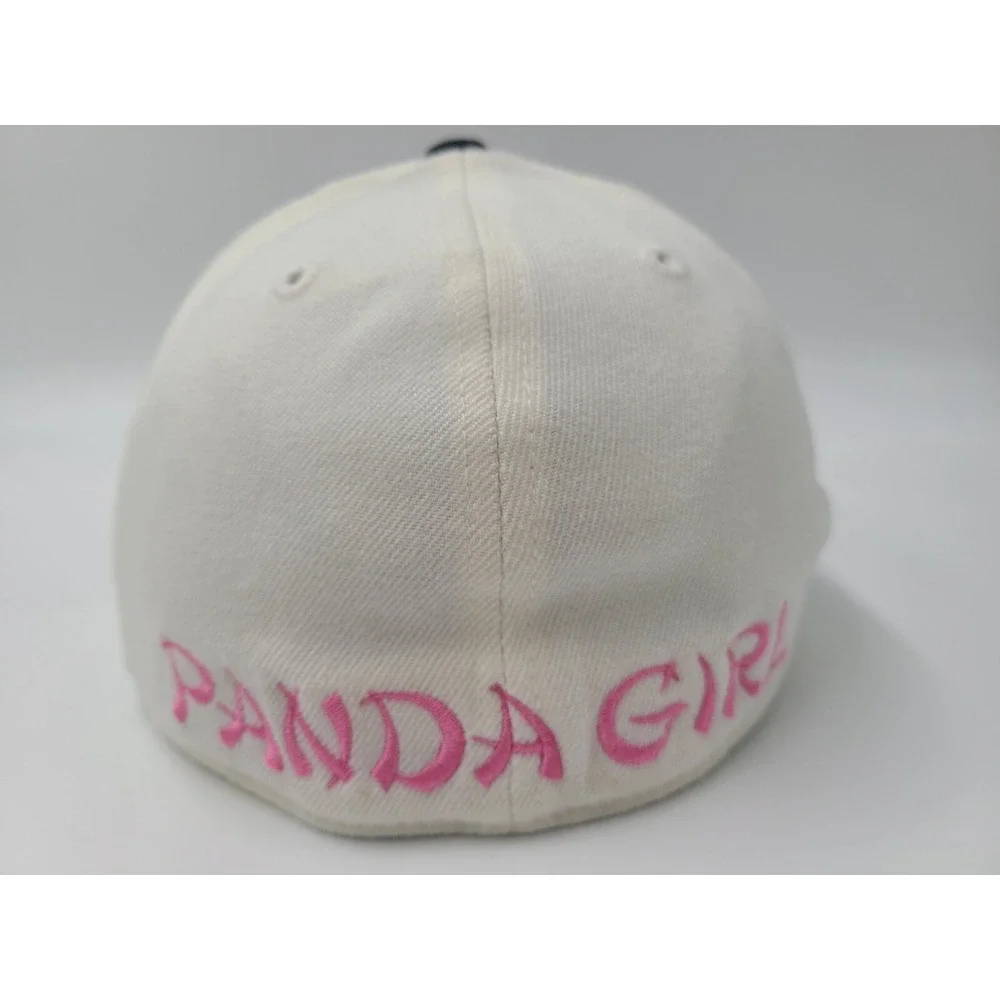 Women Panda‎ Girl Lids Flex Fitted S-M Hat Cap Skate Skateboard Surf White Black